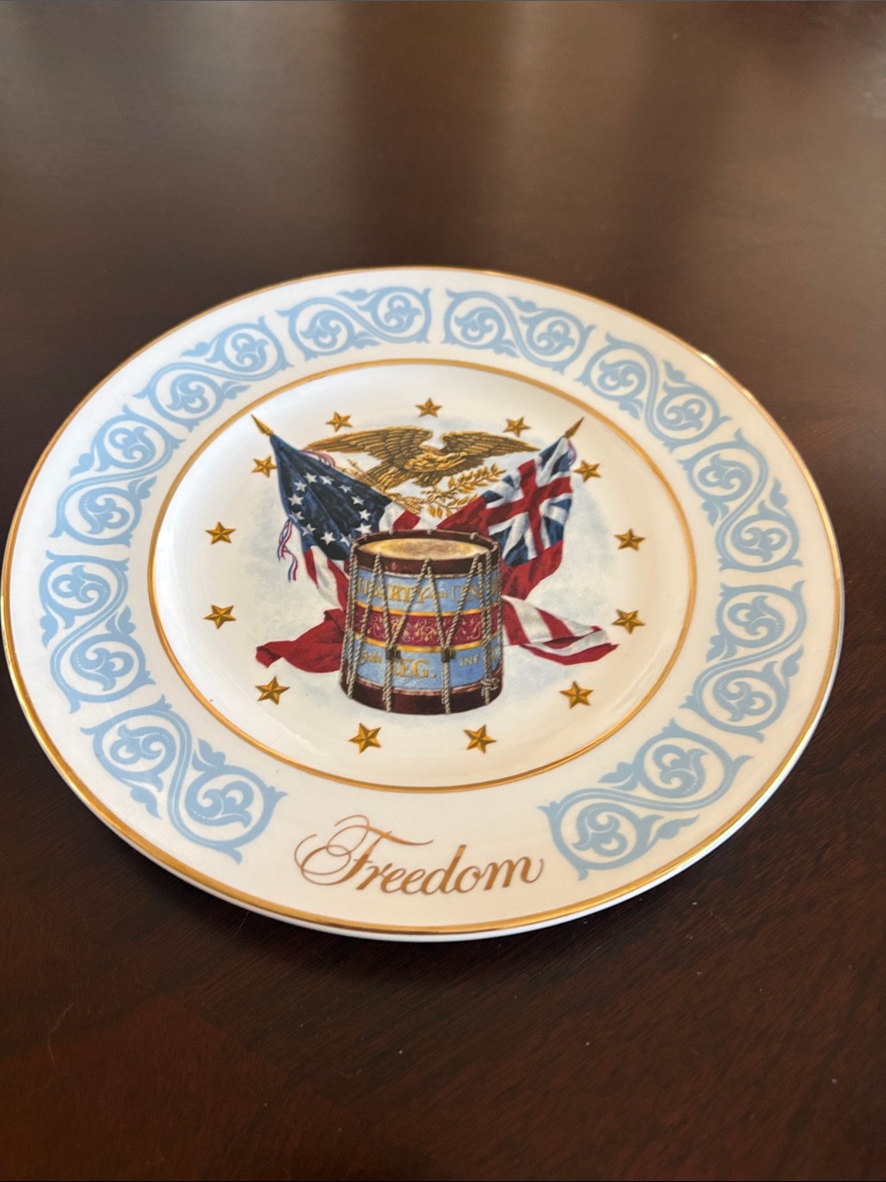 Collectible Freedom Decorative Porcelain Plate by Wedgewood for Avon 1974